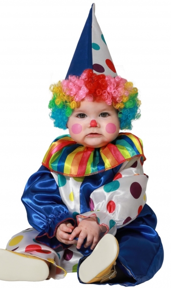 Disfraz De Payaso Multicolor  Bebé