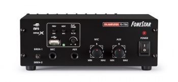 Amplificador Pa Fonestar Fs-75u, 40 W, Mp3, Usb 12v, Con Prioridad De Avisos, Montaje En Vehículos