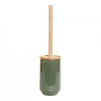 Escobilla Para El Baño Dkd Home Decor Verde Bambú Gres (10 X 10 X 42 Cm)