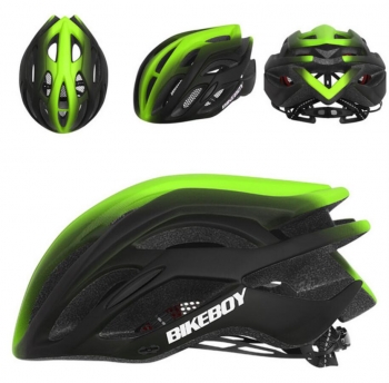 Casco De Bicicleta Para Adulto Ligero Ajustable Bikeboy Helmet Negro/verde