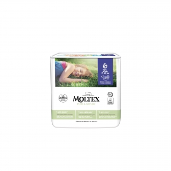 Pañales Moltex Pure & Nature T6 (17-28 Kg) 35 Uds