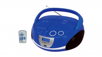 Radio Cd Portátil Nevir Nvr-480ub Azul Mp3 Usb Bluetooth