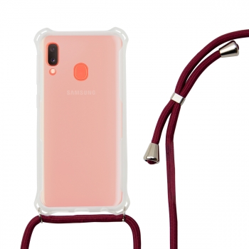 Funda Con Cordón Para Samsung Galaxy A20e, Flexible, Rojo