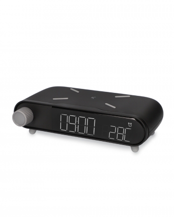 Despertador Cargador Inalámbrico Ksix, 10w, Tecnología Qi, Indicador De Temperatura, Negro