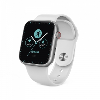 Smartwatch Ksix Urban 3, 1.69" Táctil, 10 Días, Correas Compatibles Apple, Monitoreo Salud, Modos Deporte, Sumergible, Blanco