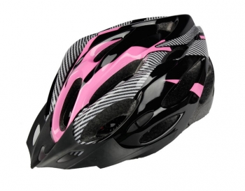 Casco De Bicicleta Para Adulto Bikeboy Helmet Con Visor Rosado / Negro