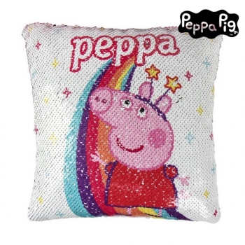 Cojín Sirena Mágica De Lentejuelas Peppa Pig 74492 Rosa