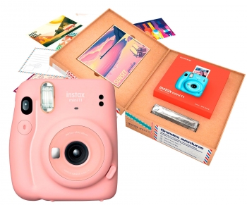 Fujifilm Instax Mini 11 Blush Pink / Cámara Instantánea / Bundle Grandes Aventuras