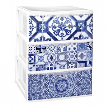 3 Cajas Con Deseño Alhambra Great Plastic Iris 39,5 X 39,5 X 47,3 Cm
