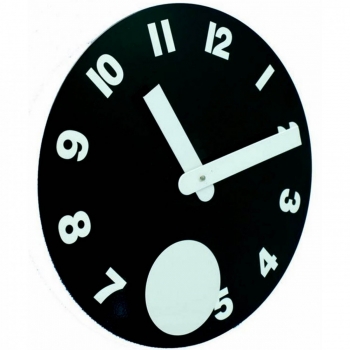 Reloj De Pared Blanco Y Negro Con Péndulo