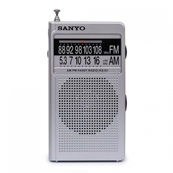 Radio Portatil Altavoz Am/fm Plata Sanyo