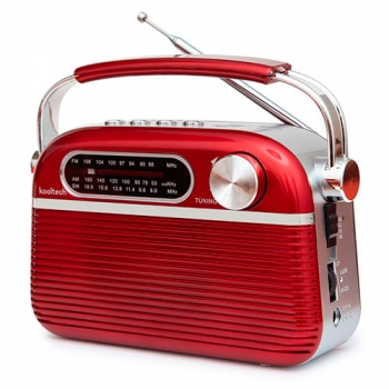 Radio Bluetooth Vintage Rojo Kooltech