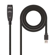 Cable Usb 3.0 Prolongador Con Amplificador A/m-a/h Negro Nan