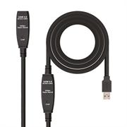 Cable Usb 3.0 Prolongador Con Amplificador A/m-a/h Negro Nan