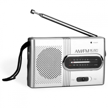Radio Portatil Análogica Bc-r21 Am/fm Con Altavoz Integrado Y Salida De Auriculares Jack 3.5 Mm Ociodual