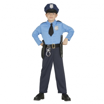 Disfraz Policía Musculoso Para Niño