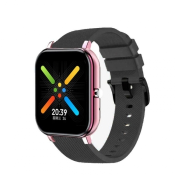 Smartwatch Y30 Compatible Con Ios O Android Color Rosa Metalizado Y Negro