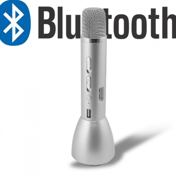 Micrófono Inalámbrico Bluetooth Para Karaoke Con Conexión Al Móvil Y Función De Grabación