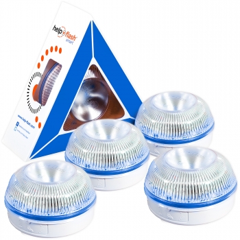 4 Luces De Emergencias V16 Homologadas Help Flash Smart Polipropileno