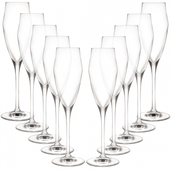 Set 10 Copas Flauta 18,2 Cl Cristal Colección Wine Cristal Bergner Wine Mp  Transparente