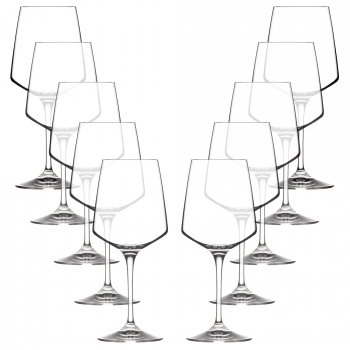 Set 10 Copas Vino Tinto 46,3 Cl Cristal Colección Wine Cristal Bergner Wine Mp 46,3 Cl Transparente