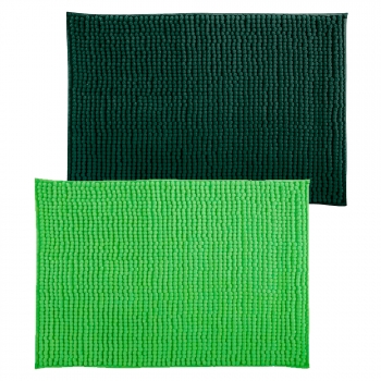 Set De 2 Alfombras De Baño Antideslizantes Msv 60x90cm Verde-verde Basil
