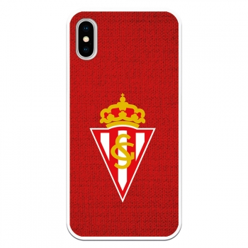 Funda Original Compatible Con Iphone X | Sporting Escudo Bordado Sobre Rojo | Tpu Mate