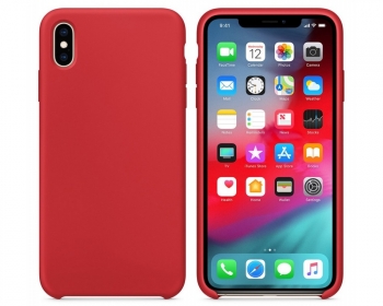 Funda Silicona Líquida Ultra Suave Iphone Xs Max Color Roja