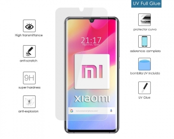 Protector Cristal Templado Completo Curvo Uv Full Glue Xiaomi Mi Note 10 Lite