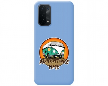 Funda Silicona Líquida Azul Oppo A54 5g / A74 5g Diseño Adventure Time