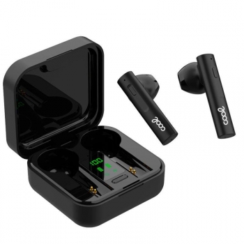 Auriculares Stereo Bluetooth Dual Pod Earbuds Inalámbricos Tws Cool Solar Negro