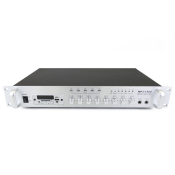 Bematik - Amplificador Para Sonorización Profesional De 150w 110v 5 Zonas Con Mic Aux Fm Mp3 Rack Kn05400