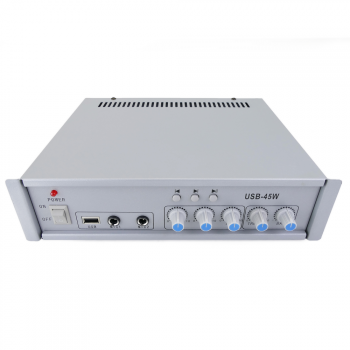 Bematik - Amplificador Para Sonorización Profesional De 45w 110v 1 Zona Con Mic Aux Mp3 Kn05500