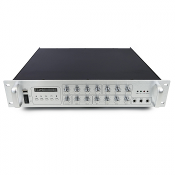 Bematik - Amplificador Para Sonorización Profesional De 550w 110v 4 Zonas Con Mic Aux Mp3 Rack Kn06200