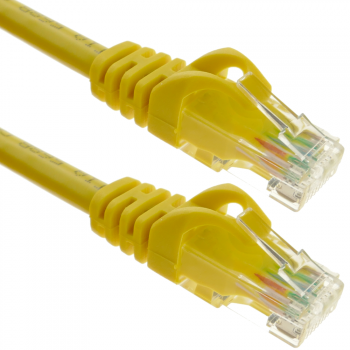 Bematik - Cable De Red Ethernet Lan Utp Rj45 Cat.6a Amarillo 25 Cm Lj03100