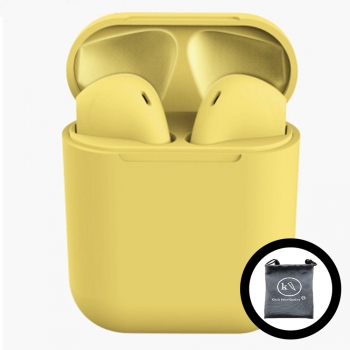 Auriculares Inpods 12 Bluetooth Amarillo Klack® Compatible Iphone Samsung Huawei, Universal
