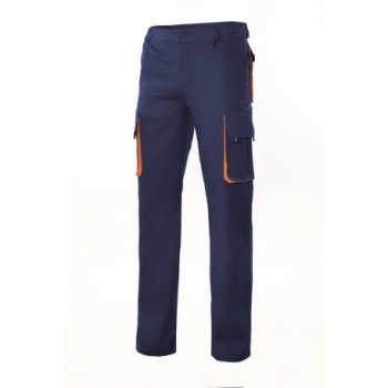 Pantalon Tergal Multibolsillos 103004 - Velilla - Marino - Naranja - T40