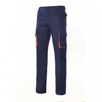 Pantalon Tergal Multibolsillos 103004 - Velilla - Marino - Naranja - T52