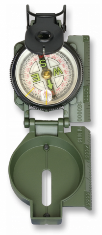 Brújula Militar De Aceite Dingo Color Verde Incluye Tapa 33105