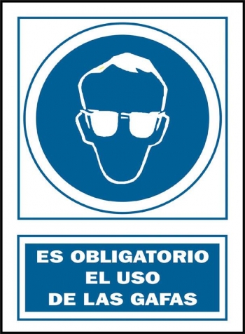 Señal De Uso Obligatorio De Gafas De Seguridad (catalan)