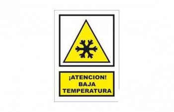 Señal Advertencia Baja Temperatura Serigrafia Mataro