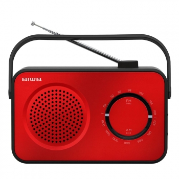 Aiwa R-190rd Radio Portátil Analógica Negro, Rojo