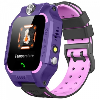 Reloj Inteligente Infantil Con Sensor De Temperatura Smartwatch Kids Gps Bn3097 Morado
