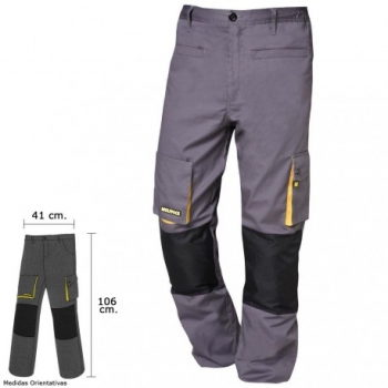 Pantalon Gris/amarillo Largo Talla 42/44 M