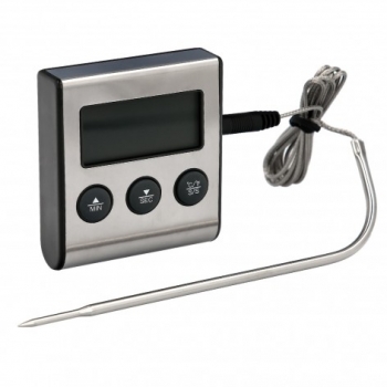 Termometro Digital Cocina Con Sonda Cableada, Y Lector Temperatura Con Soporte, Lectura Instantanea, Termometro Horno / Barbacoa