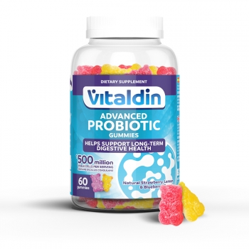 Vitaldin Probiótico Gummies - 500 Millones Bacillus Coagulans Por Dosis - 60 Gominolas - Complemento Alimenticio Para Niños Y Adultos