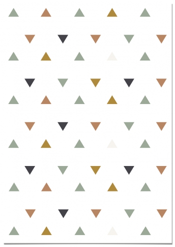 Papel Pintado Multicolor 66x300cm Triángulos Colores