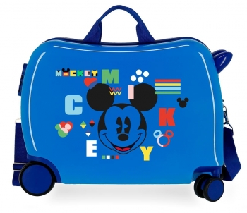 Maleta Infantil 2 Ruedas Multidireccionales Shape Shifter Mickey Azul De 50 Cm