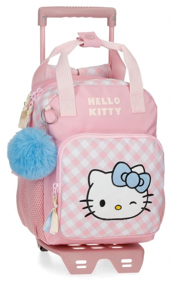 Mochila Hello Kitty Wink 28cm Con Carro