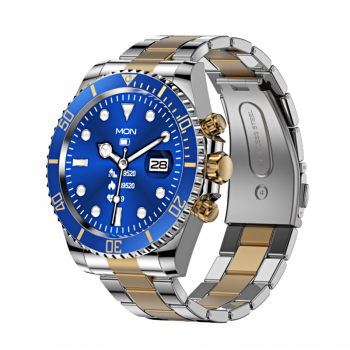 Smartek Reloj Inteligente Smart Watch Acero Inoxidable Sw-aw12 Azul/dorado